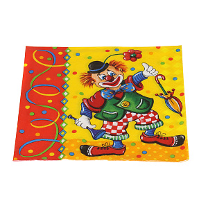 Бумажные салфетки 3-х слойные Клоун Pap Star, 33?33 см, 20 шт. 000000000001142464