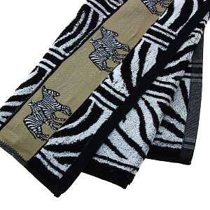 Полотенце Зебрано  70х130 см, чер- бел, 100% хлопок 000000000001106184