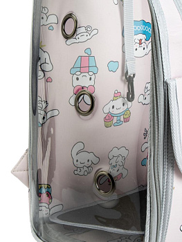 Переноска-рюкзак для животных 30х45х25см с окном большим карманом микс полиэстер 000000000001229103