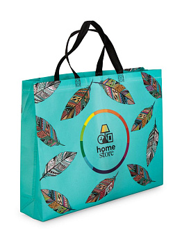 Сумка для покупок 47х36х10см HS перо до 10кг голубой пластик 000000000001227571