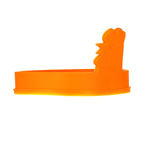 Круглая форма для яичницы Петушок Мультидом, оранжевый, силикон 000000000001133602