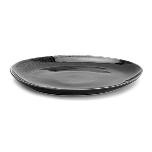 Тарелка обеденная 29см Агат черный глазурованная керамика 000000000001217655