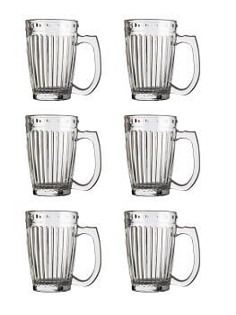 Набор кружек 6шт 310мл стекло YH001 000000000001225746