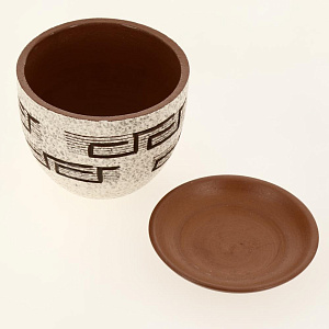 Горшок для цветов декоративный керамический Меандр текстурный №4 1л ГК 11 000000000001200878