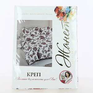 Комплект постельного белья  2спальное «Павлина»«Жанет»креп,100%полисатин 000000000001197995