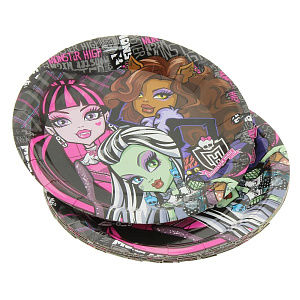 Набор одноразовых тарелок Монстр Хай, 18 см, 10 шт. 000000000001114615