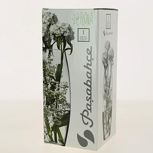 Ваза стеклянная бочка высотой 26 см, Тонировка Кофе металлик, золотой ободок.7736/250/rt010 000000000001191045