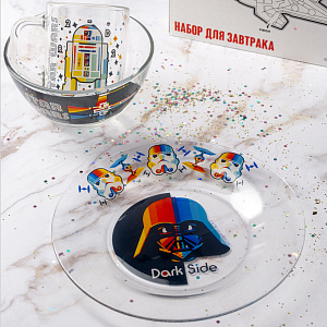 STAR WARS Набор для завтрака 3 предмета ОСЗ стекло 000000000001201048