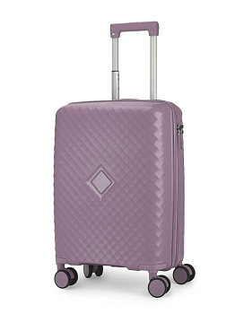 Чемодан на колесах S (36х22х55см) ромб фиолетовый PP 000000000001226549