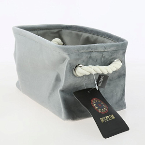 Органайзер для хранения 28x15x14см DE'NASTIA серый велюр полиэстер 000000000001210426