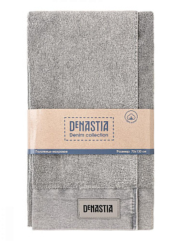 Полотенце махровое 70х130см DE'NASTIA Джинс эффект серый хлопок-100% 000000000001214344
