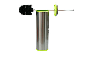 Ёрш для унитаза из нержавеющей стали матовый корпус салатовая вставка PRIMANOVA M-E42-30-05 000000000001201709