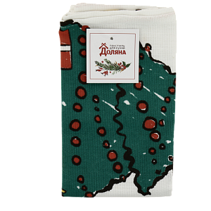 Полотенце "Доляна" Новогодняя елка 35х60см, 100% хлопок 160г/м2 5059184 000000000001202356