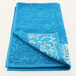 Полотенце махровое Privilea,50*90,100% хл,арт.14С8 Кружево,бирюзовый.Произ-во Беларусь 000000000001184474