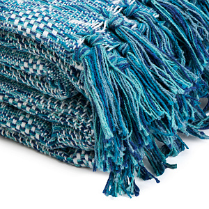 Плед 190х220см LUCKY ROMBO SGTH-MULTI DIAMOND бирюзово-белый хлопок 80%/полиэстер 20% 000000000001218035