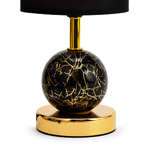 Светильник 27,5см черный мрамор с золотом 000000000001216444