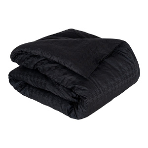 Пододеяльник 175x210см DE'NASTIA гусиная лапка черный жаккард сатин хлопок 100% 000000000001217232