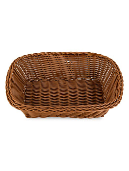 Корзина плетеная универсальная 26х20х6см прямоугольная коричневый полипропилен 000000000001227667