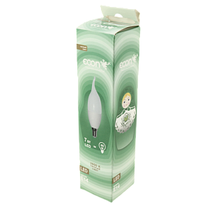 Лампа LED CNТ Экон, Е14, 7W, 3000К, В35 000000000001109549