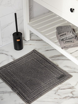 Коврик универсальный 50х50см DE'NASTIA джинс букле серый хлопок 000000000001214348