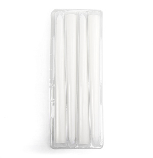 Набор свечей 4шт 25х2см белые 000000000001216432