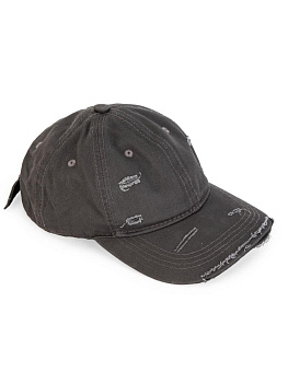 Кепка 57-59см рваная серый полиэстер 000000000001227559