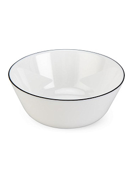 Салатник 11см белый с черной каймой стеклокерамика 000000000001227174