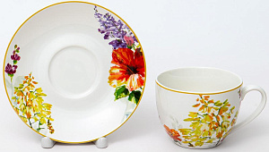 Пара чайная 250мл/блюдце BALSFORD Акварельный букет подарочная упаковка фарфор 000000000001204587