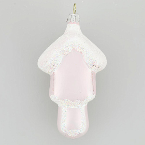 Декоративное украшение Часы 10см БИРЮСИНКА розовый стекло 000000000001207669