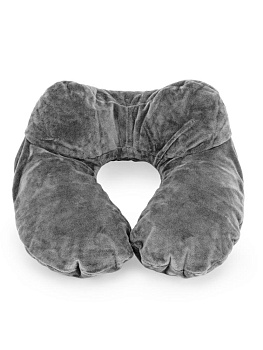 Подушка для путешествий 30х30х12см надувная серый полиэстер 000000000001226500