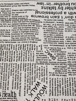 Скатерть 140х200см LUCKY Газета полиэстер/хлопок 000000000001228302