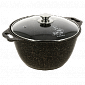 Кастрюля 4л KUKMARA Granit Ultra Original стеклянная крышка антипригарное покрытие литой алюминий