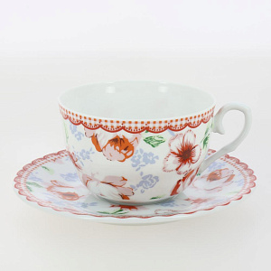 Набор чайный 4пр (2 чашки 225мл+2 бдюдца) LarangE КАНТРИ-РОУЗ ПУ фарфор 586-3681 000000000001204444