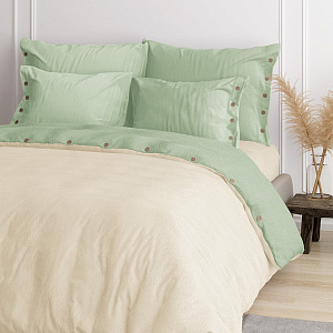 Наволочки 50x70см 2шт DE'NASTIA зеленые бязь 100%хлопок 000000000001208075