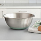 Миска для смешивания продуктов 26см 3л DE'NASTIA силиконовое дно мятный нержавеющая сталь