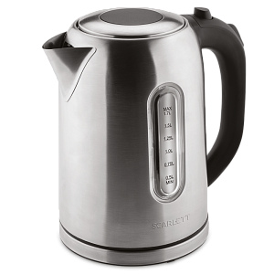 Чайник "Scarlett" сталь, мощность 1800Вт, объем 1.7л, дисковый нагр. Элемен, 2 подсветки: холодный- красная, горячий- синяяSC-EK21S5 000000000001192830