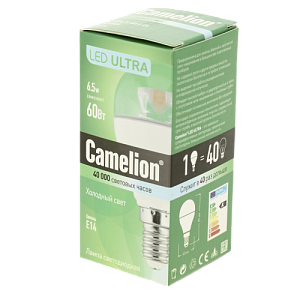 Лампа LED6.5G45-CL-845-E14 Camelion 000000000001125863