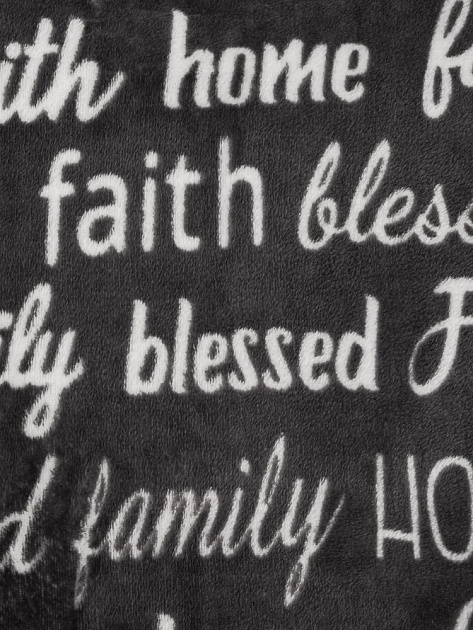 Плед 190x200см LUCKY Газета графит флис полиэстер 000000000001219027