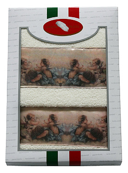 Набор полотенец 2шт (40x60см,60x110см) 100% хлопок, РАЙ-ГТ Бежевый 000000000001199581