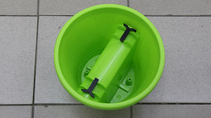 Кашпо на перила D30см H24см 6,5л Салатовый пластик 000000000001194505