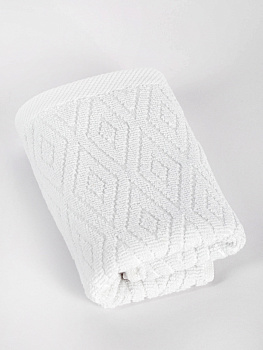 Полотенце махровое 30х60см СОФТИ Ромб белый хлопок 100% 000000000001214680