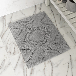 Коврик универсальный 50x60см DE'NASTIA рюши серый хлопок 000000000001219589