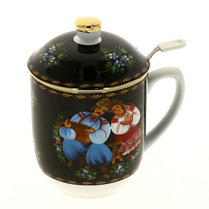 Кружка заварочная с ложкой, 320мл 000000000001171130