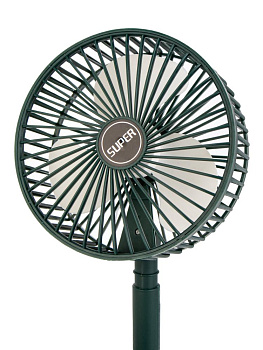 Вентилятор настольный 16,8х8,7х36см 5В 5Вт складной 1скорость регулировка наклона регулировка высоты питание от USB зеленый пластик 000000000001227268