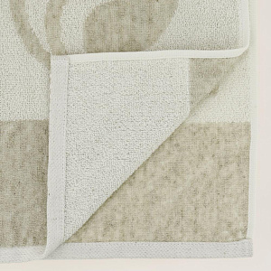 Полотенце махровое 75х150см PRIVILEA Сауна плотность 400гр/м2 бежевое хлопок87% лен13% 000000000001206203