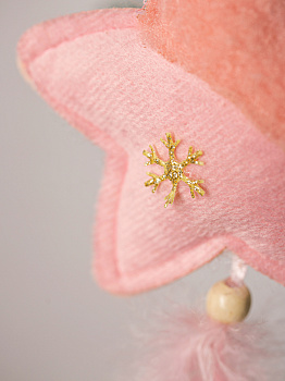 Декоративное украшение Звёздочка/Елочка/Сердечко 23см DARLENS перо розовый 000000000001209884