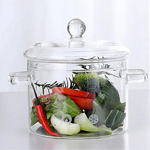 Кастрюля 1,9л 16х22х18см боросиликатное стекло 000000000001213789