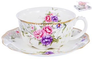 Чайная пара чашка фарфор 300мл/блюдце подарочная упаковка Цецера Balsford Франческа 108-04055 000000000001197898