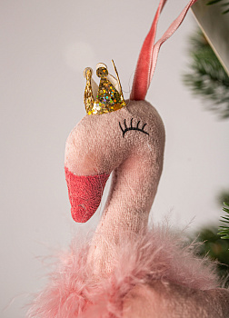 Украшение декоративное Фламинго 7х13х15см подвесное в ассортименте полиэстер 000000000001208286