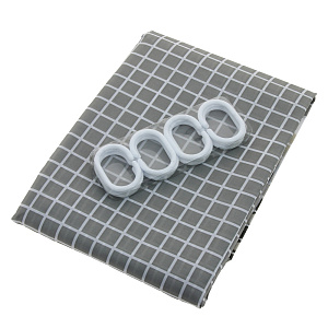 Штора для ванной Grey fresco, 180х200 см 000000000001161371